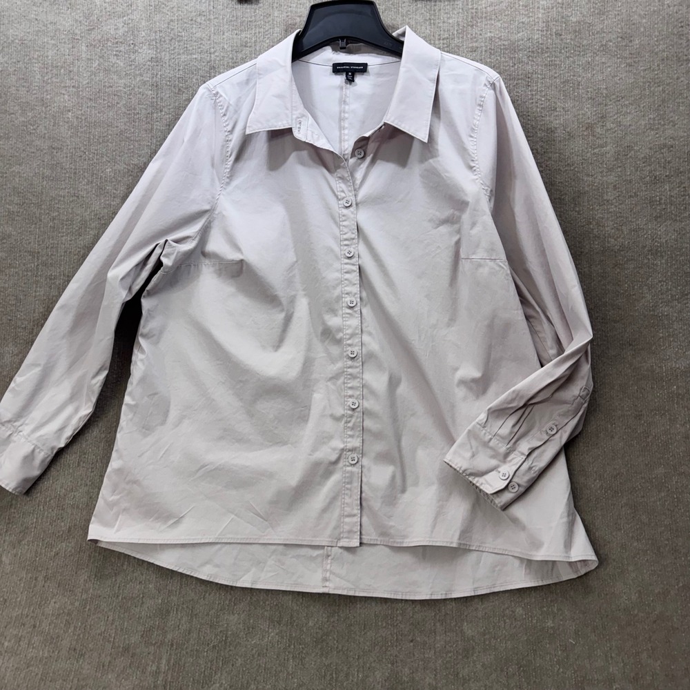 Universal Standard Womens Button Up Shirt Long Sleeve Size L/XL Cotton Blend